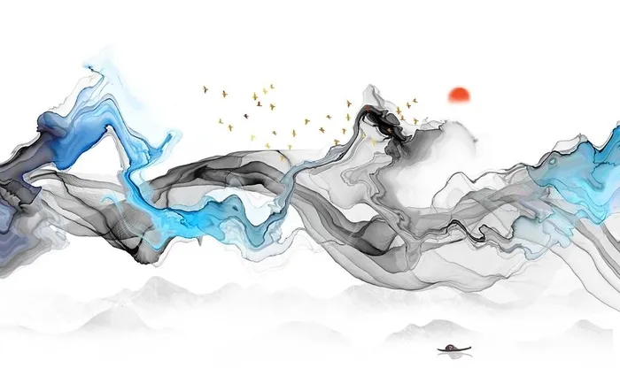 水墨素材图片(9071x5669)psd模版下载