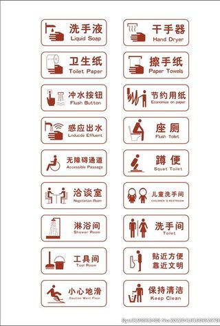 厕所标识牌图片