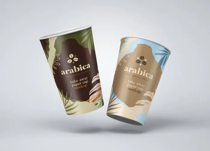 咖啡纸杯样机图片(3200x2400)psd模版下载