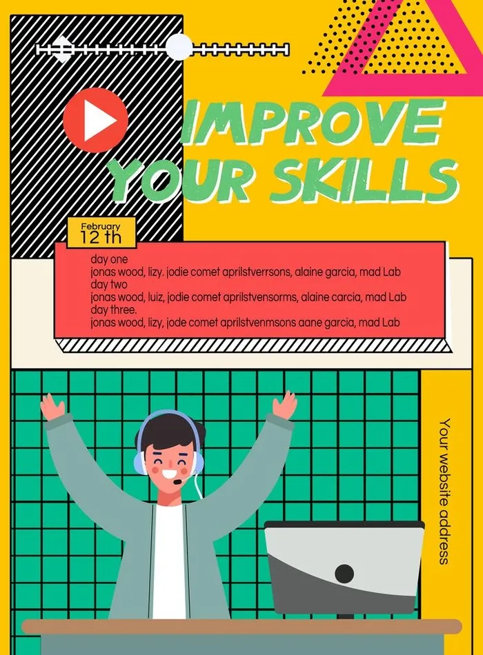 孟菲斯海报 图片(3543x4961)psd模版下载