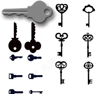 钥匙剪影图片