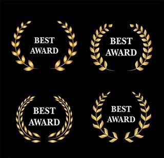 金色桂冠花环图片