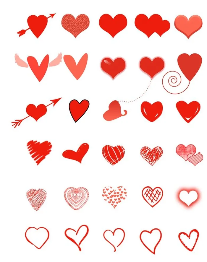 爱心图标图片(962x1208)psd模版下载