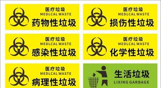 医院医疗垃圾标识图片