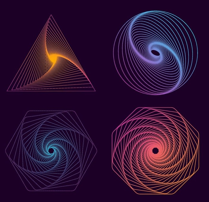 AI创意渐变线条科技海报背景图片