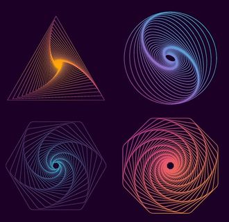 AI创意渐变线条科技海报背景图片