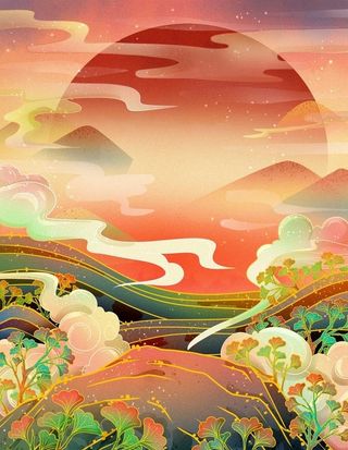 虎年国潮海报背景图片