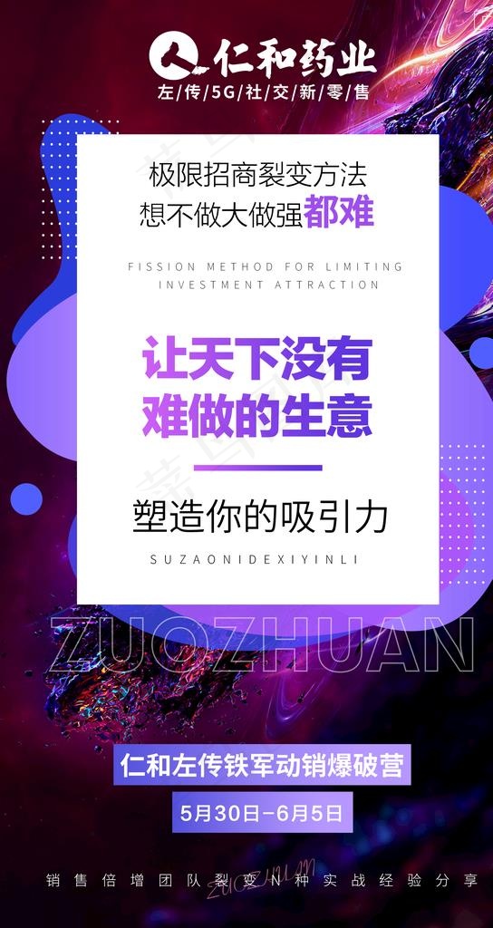 培训微商海报图片(2223X3953(DPI:200))psd模版下载