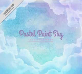 水彩蓝天图片