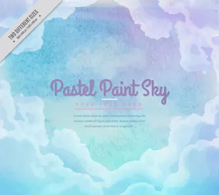 水彩蓝天图片