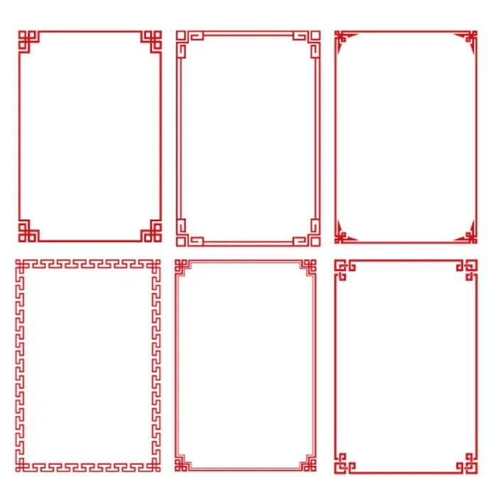 中式边框 图片cdr矢量模版下载