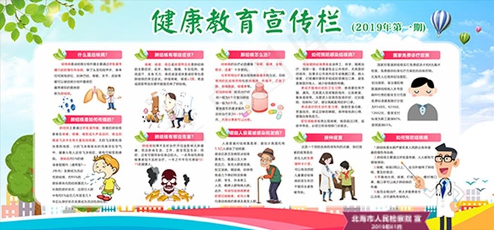 肺结核宣传栏图片cdr矢量模版下载
