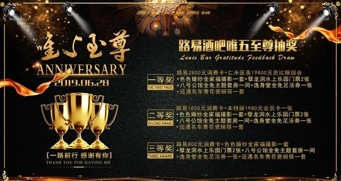 唯五至尊最高消费周年庆典抽奖图片(1920x1080)psd模版下载