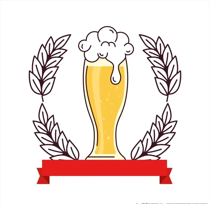 手绘啤酒图片eps,ai矢量模版下载