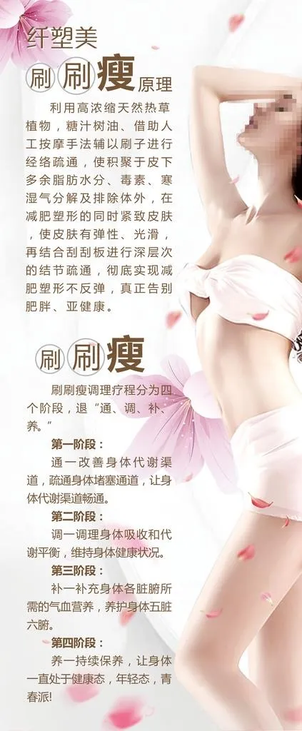 刮刮瘦  展架 减肥图片psd模版下载