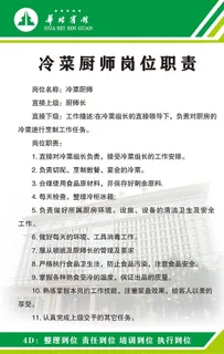冷菜厨房岗位职责图片