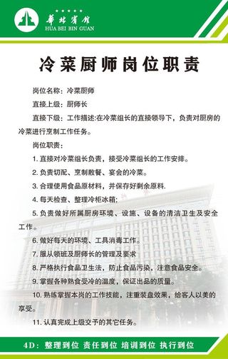 冷菜厨房岗位职责图片