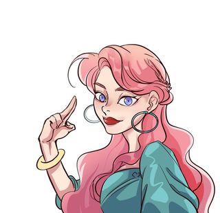 美漫风格女性人物半身像图片