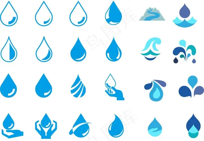 水滴图片ai矢量模版下载