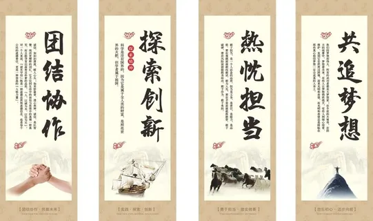 企业文化挂图图片