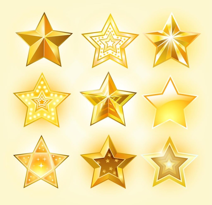 矢量金属星星图片