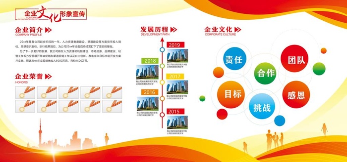 企业科技红色展板图片
