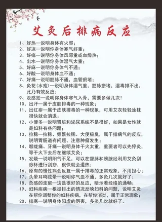 艾灸后排病反应图片