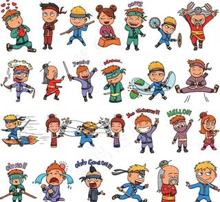 卡通人物矢量图片