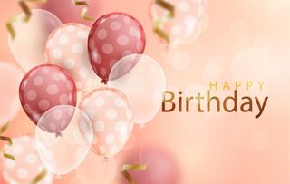 生日背景 节日气球图片