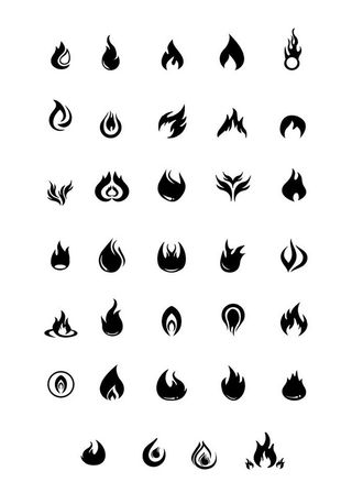 火焰矢量图标图片