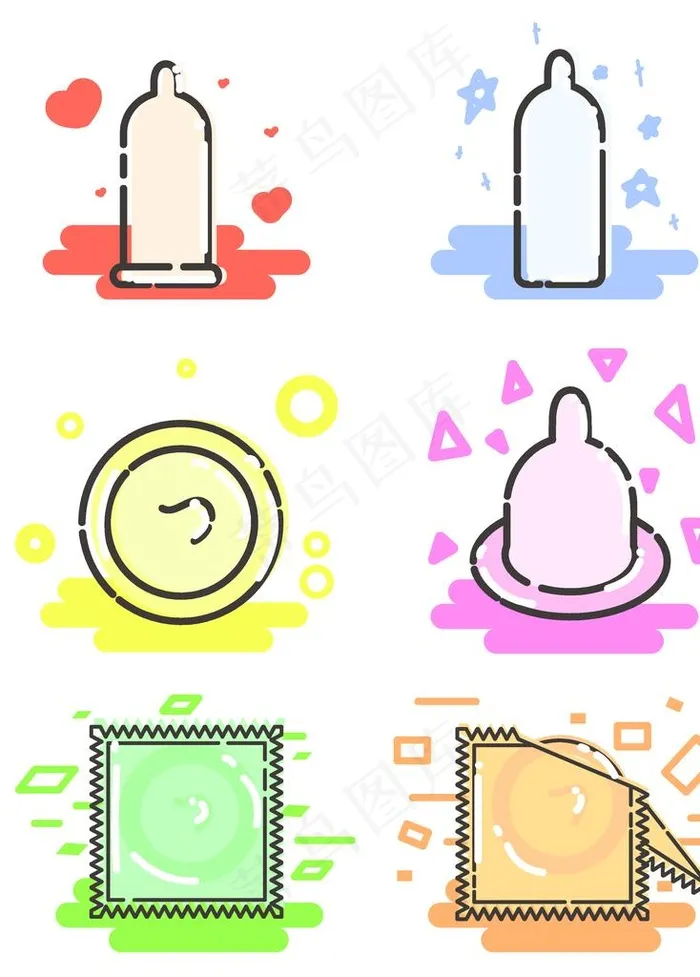 安全套图片ai矢量模版下载