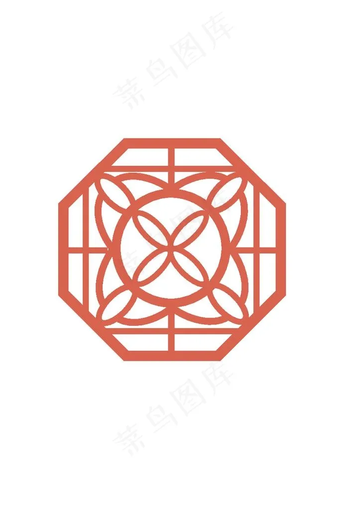 雕刻花窗图片ai矢量模版下载