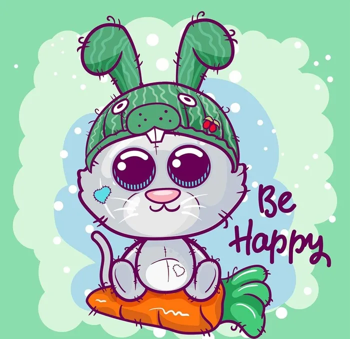 动物兔子插画图片