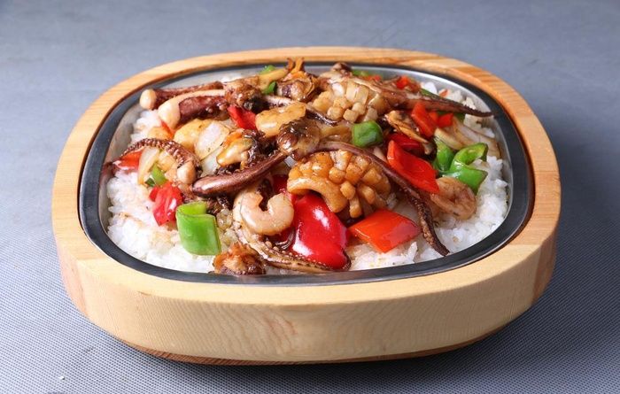 海鲜盖饭图片