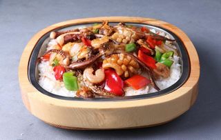 海鲜盖饭图片