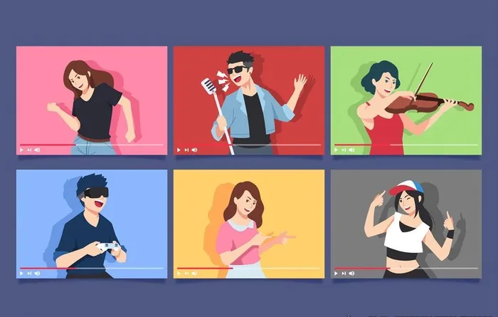 视频直播图片ai矢量模版下载