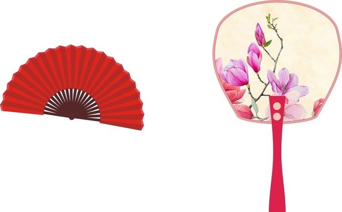 宝扇 装饰 古典扇子图片cdr矢量模版下载