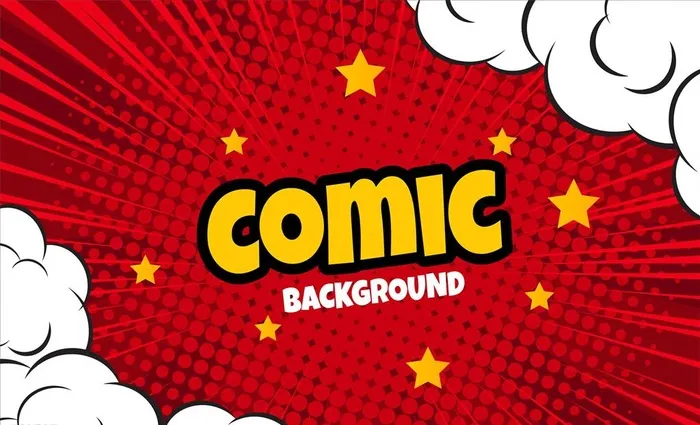 漫画背景图片ai矢量模版下载