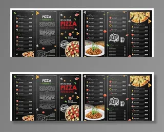 披萨折页 披萨菜单 西餐菜单图片