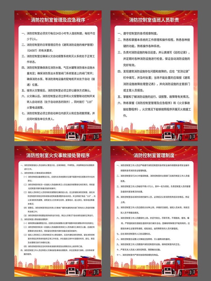 消防安全知识海报设计图片(2362x3543)psd模版下载