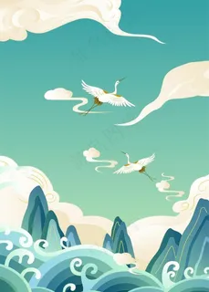 国潮插画图片