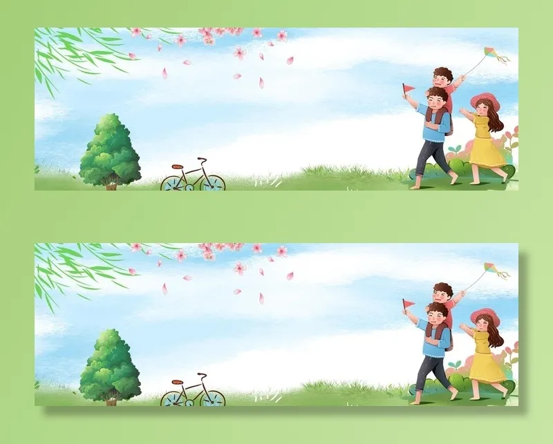 亲子背景旅游图片(1900x700)psd模版下载