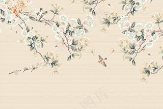 花鸟画 手绘画鸟 背景墙图片