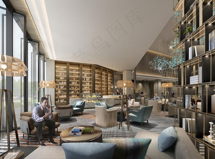 酒店大堂吧图片