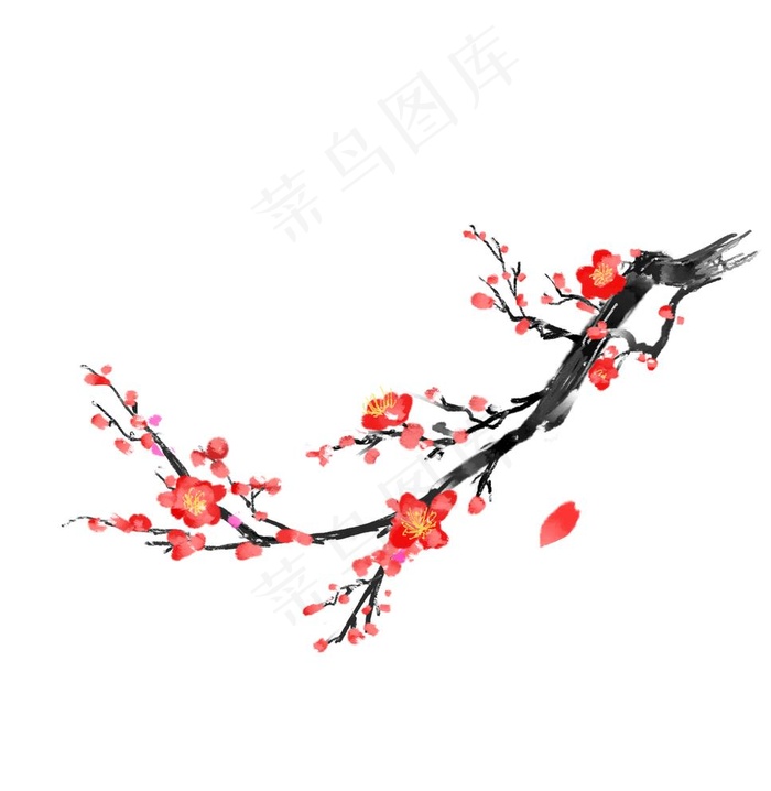 梅花素材图片psd模版下载