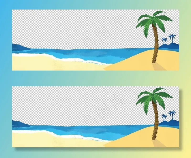 海边插画免扣图片
