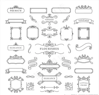 复古清新装饰花边欧式花纹边框图片