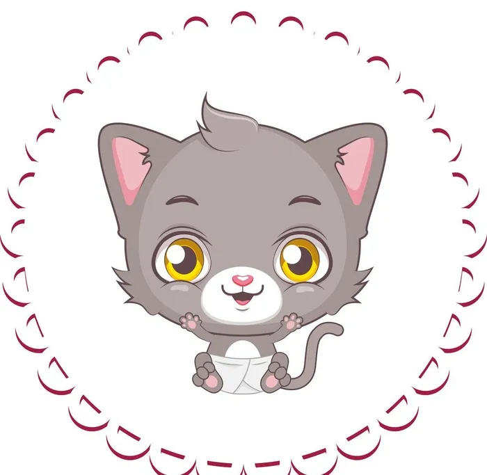 可爱卡通猫咪图片ai矢量模版下载