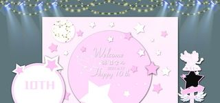 天使主题宝宝生日宴迎宾区图片