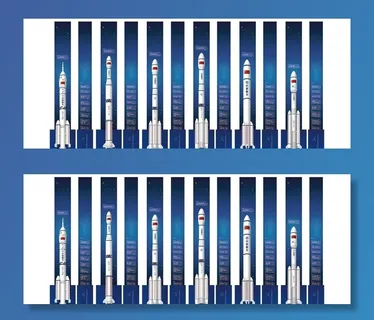 矢量中国火箭图谱图片